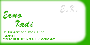 erno kadi business card
